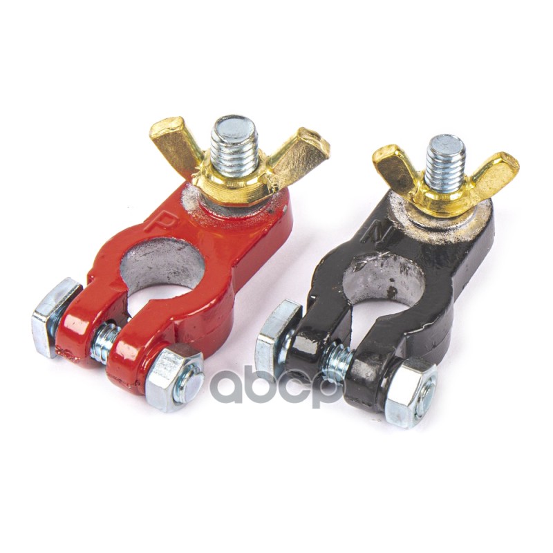 Клеммы АКБ свинцовые 2шт, винтовое соединение