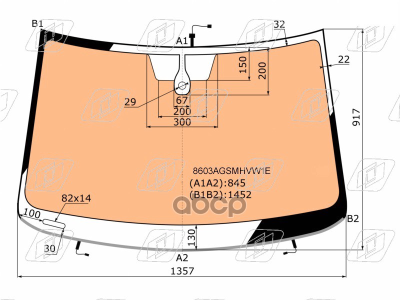 Стекло лобовое (Обогрев полный/ Датчик дождя/ Молдинг) Volkswagen Polo 14-20 FYG арт. 8603AGSMHVW1E