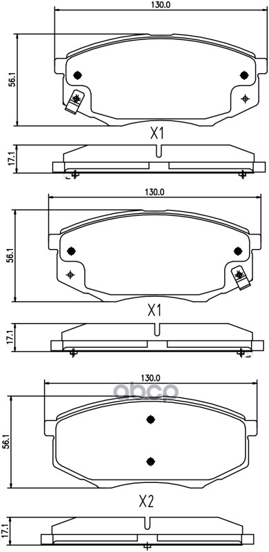 Комплект передних тормозных колодок, дисковый тормоз