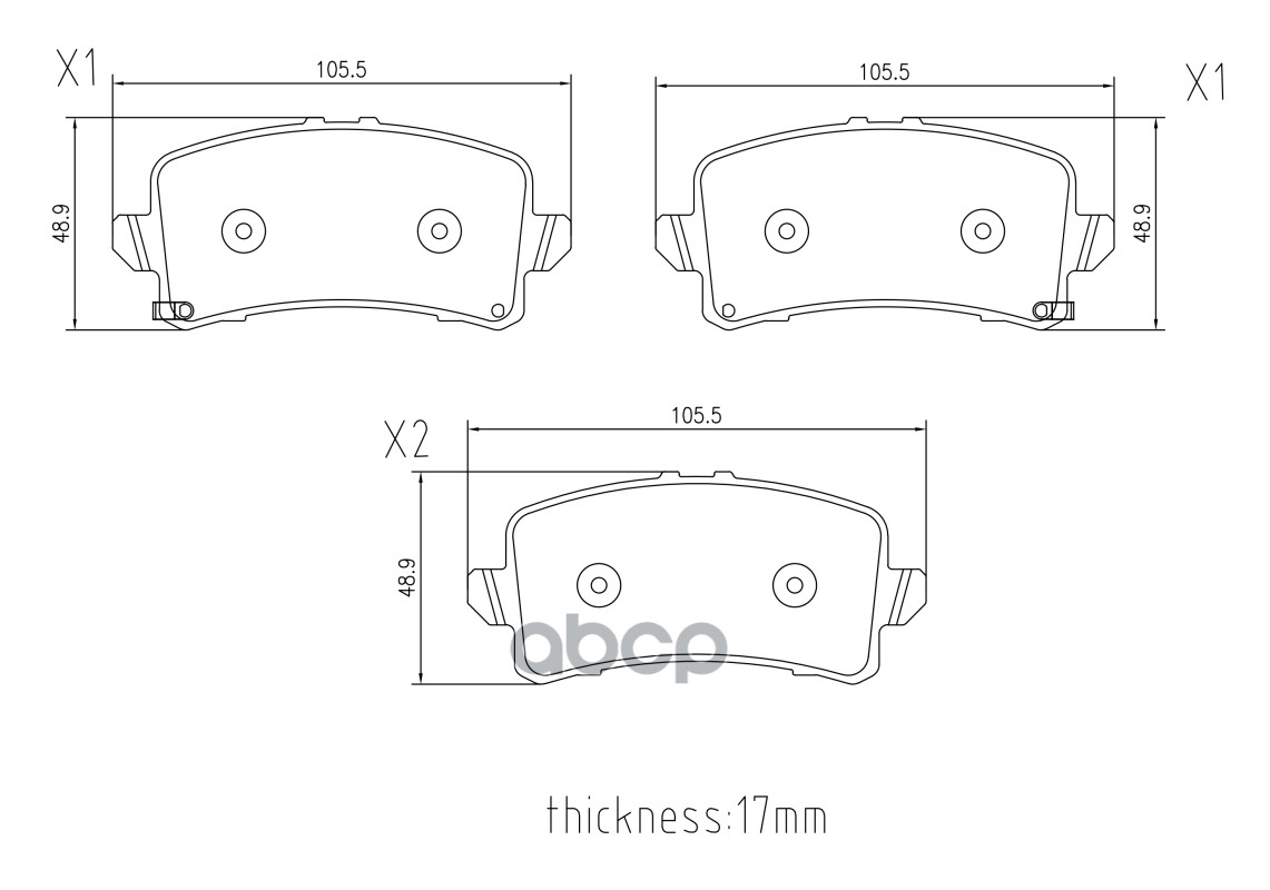 Комплект задних дисковых тормозных колодок для автомобилей HAVAL JOLION 4WD 04/2