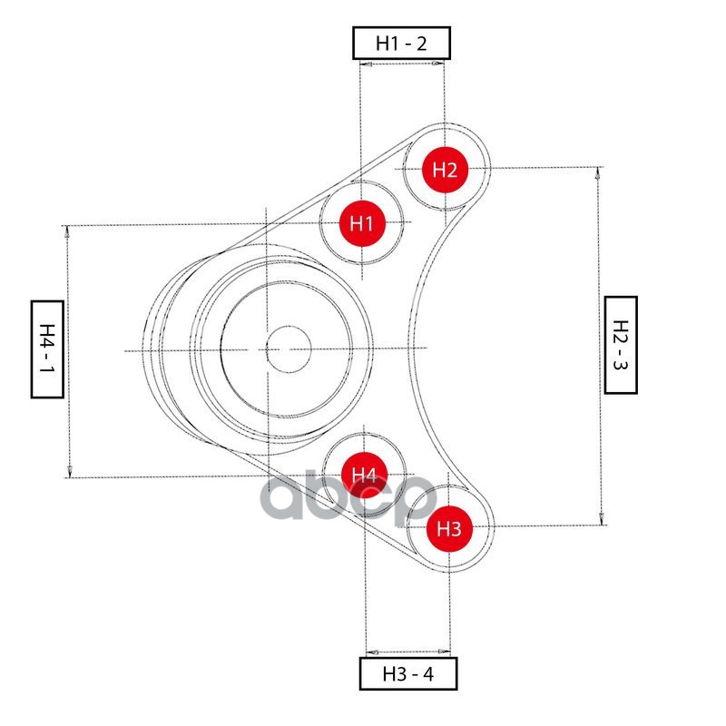Опора шаровая ISUZU 07- верхн.