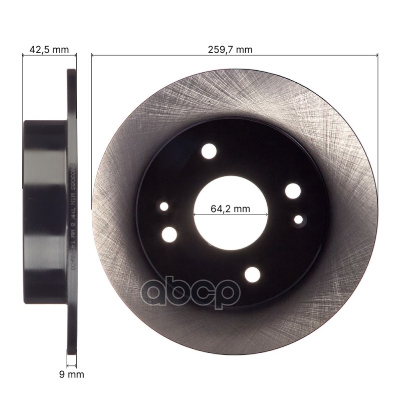 Диск тормозной задний AVANTECH 42510-S0A-000