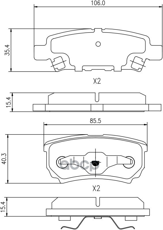 MI102 Колодки тормозные задние BARNETT