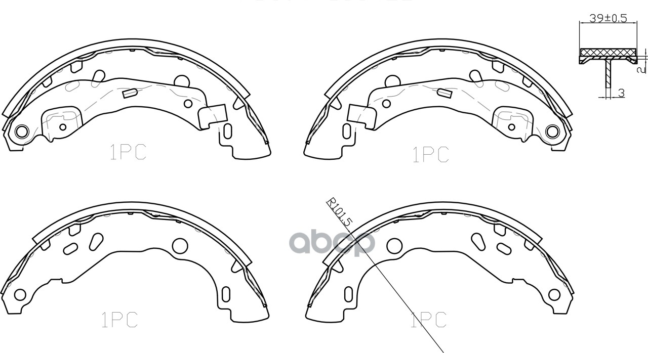 LD204 Колодки тормозные задние BARNETT
