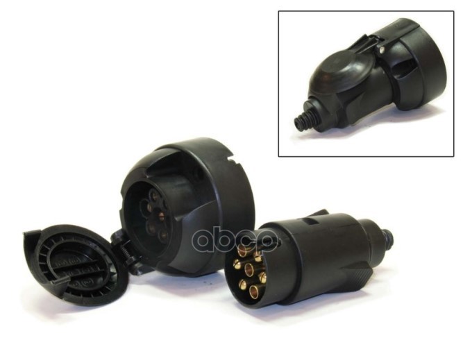 Разъем прицепного устроиства (7 контактов) Вымпел (пласт., вилка+ розетка)