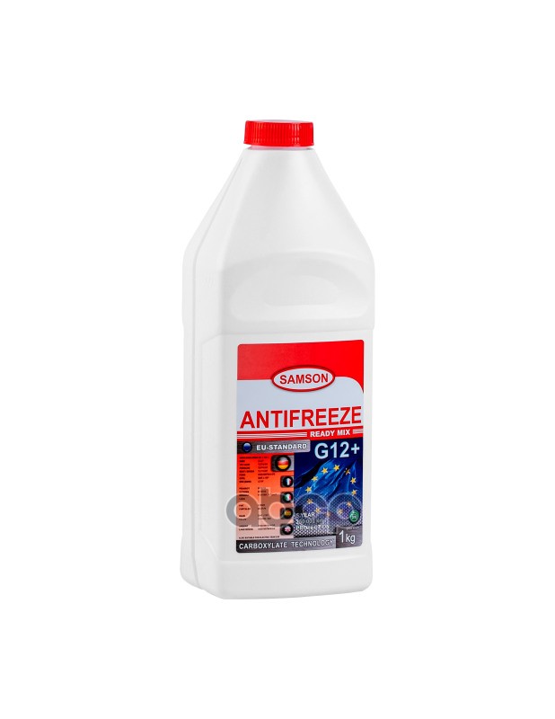 Samson Eu-Standard G12+ 1Kg Антифриз! Красный, Готовый Carboxylate Long Life SAMSON арт. 802026