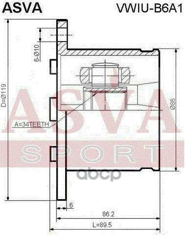 ШРУС ВНУТРЕННИЙ 34x108
