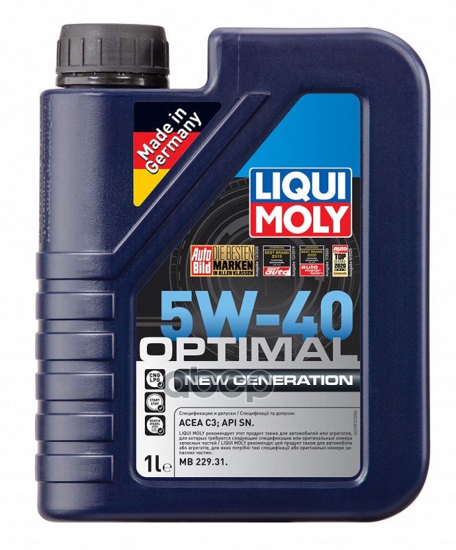 LIQUI MOLY Liqui Moly Optimal New Generation 5W40 (1L) Масло Моторное! Синт Api Sn, Acea C3