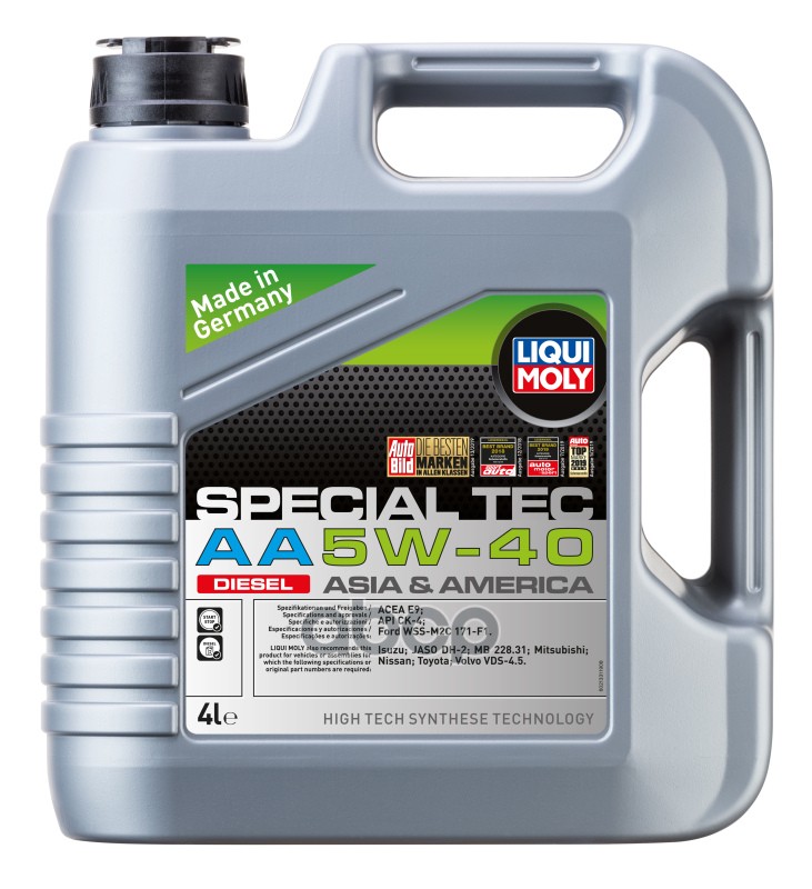 LIQUI MOLY Liquimoly 5W40 Special Tec Aa Diesel (4L) Масло Мотор.! Синт Acea E9, Api Ck-4, Dh-2, Vds-4.5