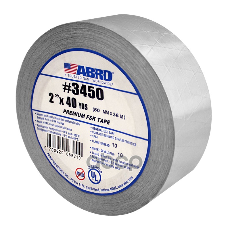Лента алюминиевая 50 мм х40 м Abro Masters 3450-50