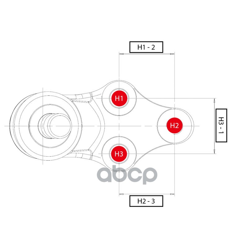 Опора шаровая Dodge Dakota / Durango 2000 ~ 2004