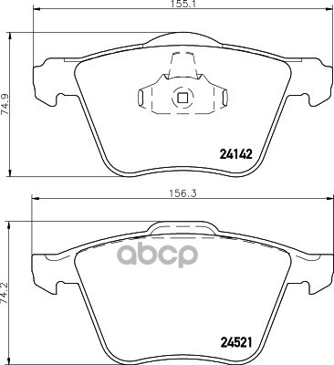 Тормозные колодки дисковые HELLA PAGID арт. 8DB 355 013-001