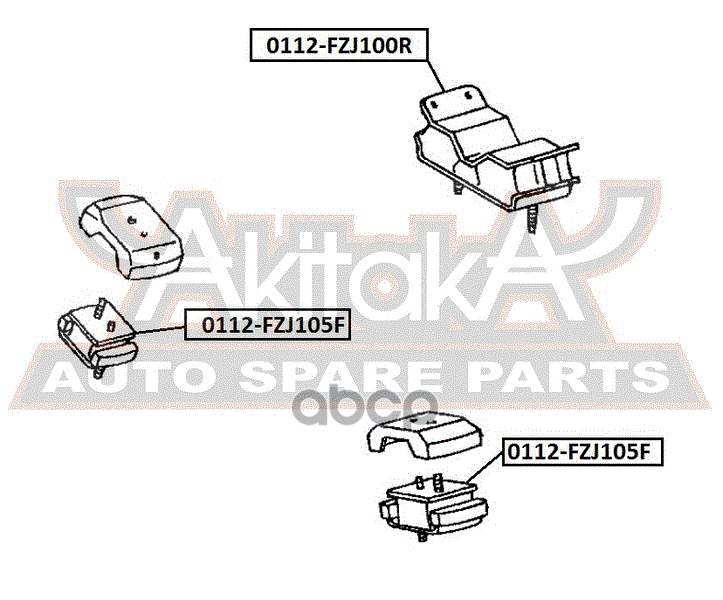 Подушка двигателя передняя 1hdt/1hz TOYOTA LAND CRUISER 100 HDJ101/UZJ100 1998-2007