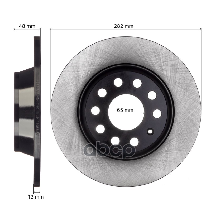 Диск тормозной задний AVANTECH 1K0615601AD / 1K0615601M