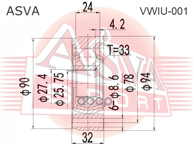 ШРУС ВНТУРЕНИЙ 33X94