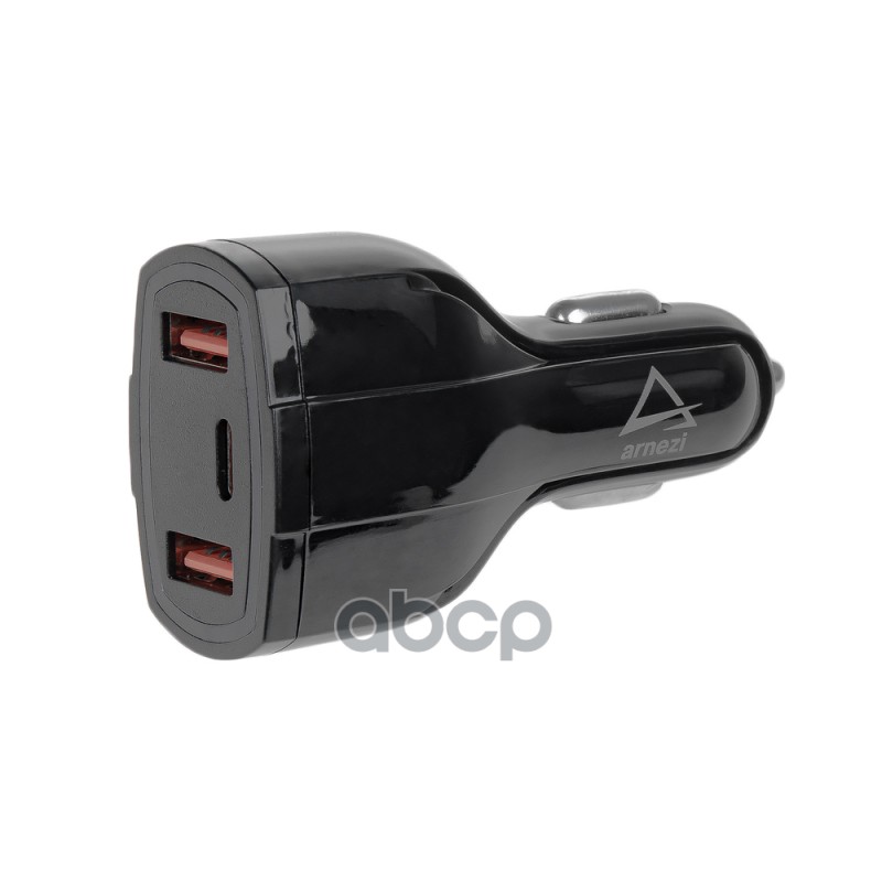 Адаптер автомобильный 40W 2хUSB-A 3.1А (QC3.0) + Type-С (PD 3.0) 12-24V в прикуриватель