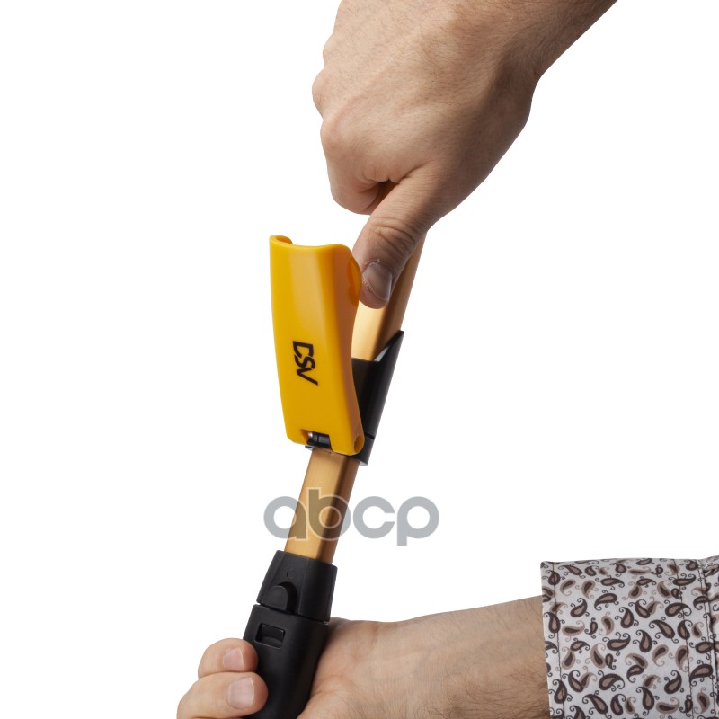 Щетка со скребком телескопическая 85-109см черно-желтая DSV