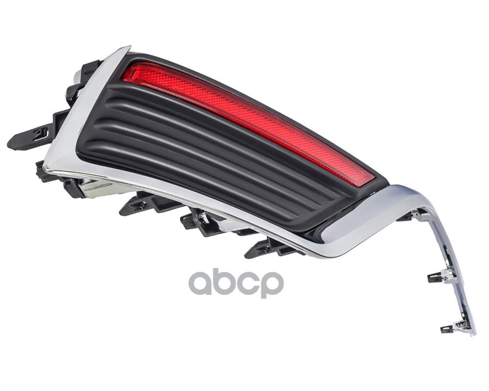 Накладка бампера заднего левая в сборе с хром молдингом LC300 2021-