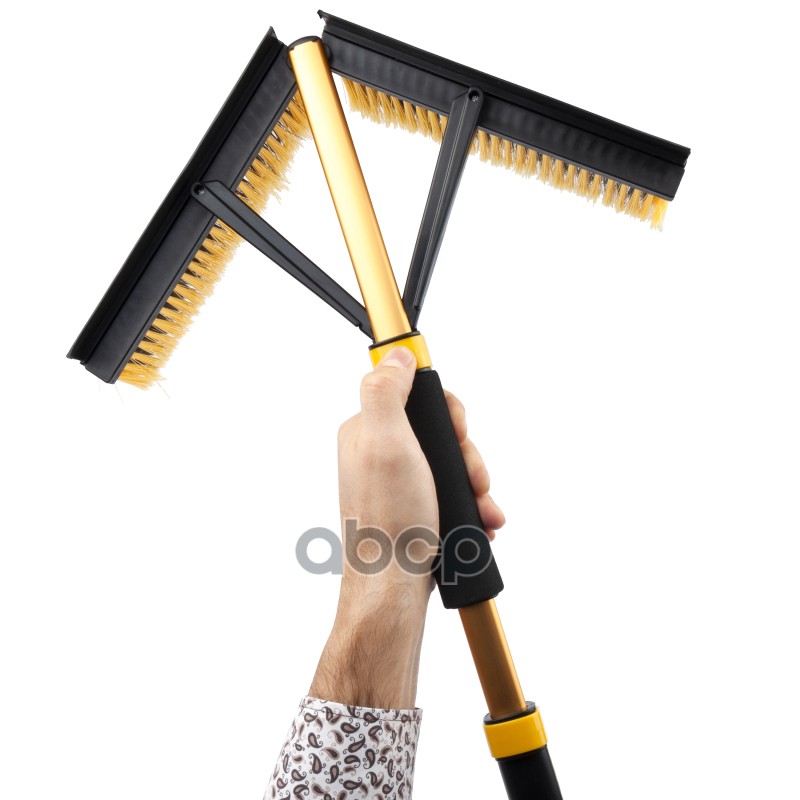 Щ тка-см тка со скребком телескопическая поворотная (90-102 см) с мягкой ручкой,