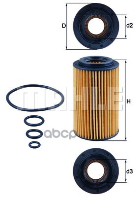 Фильтр масляный mb w202 w203 w210 w211 w220 2.4-6.0 96 Mahle/Knecht арт. OX153/7D