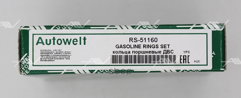 RS-51160 комплект колец 1 цил. STD AUDI/VW 1.4 TSI 16 V CAVA/CTHA... 76.50mm 1.2