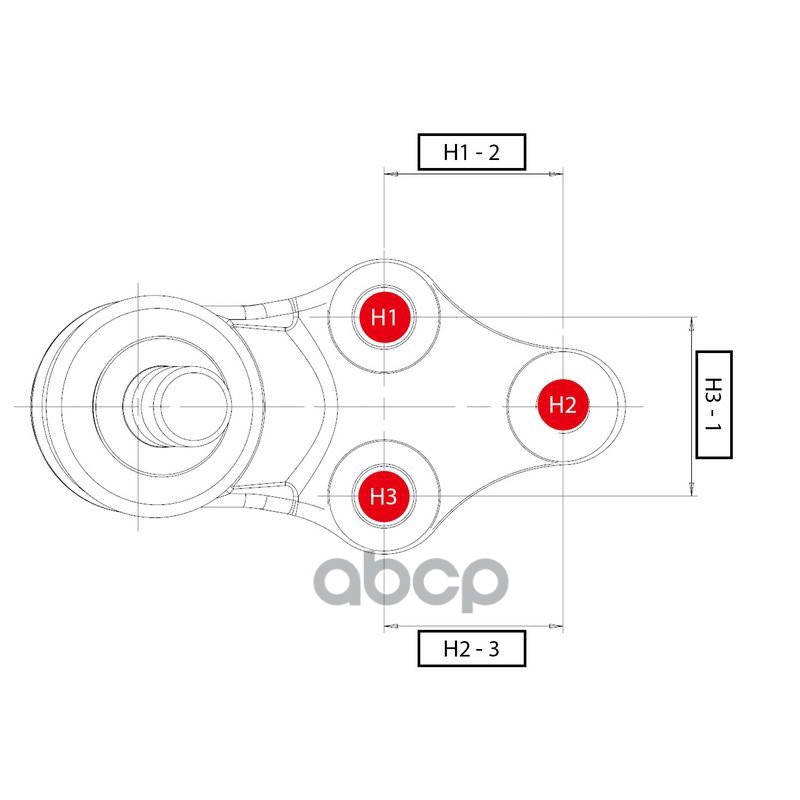 (старый номер CBKH-12) Шаровая опора  ниж.