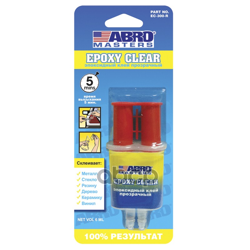 Клей эпоксидный Abro Masters шприц прозрачный 6 г EC-300-R