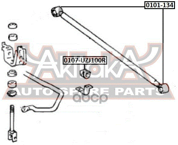 Втулка заднего стабилизатора d23 TOYOTA Land Cruiser 100 HDJ100/ UZJ100 98-07