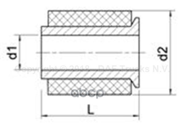 сайлентблок стабилизатора 16x46.2/52x25/50 DAF F65-95/65/75/95XF