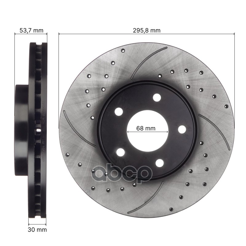 Диск тормозной передний левый AVANTECH (перфорированный) 40206-21U00/40206-21U01