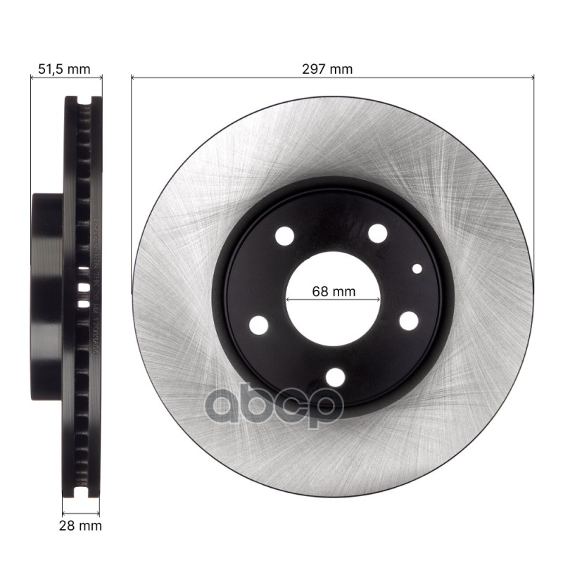 Диск тормозной передний AVANTECH GHR133251A/ GHP933251A/ GHR133251/ K01133251A/ K01133251B