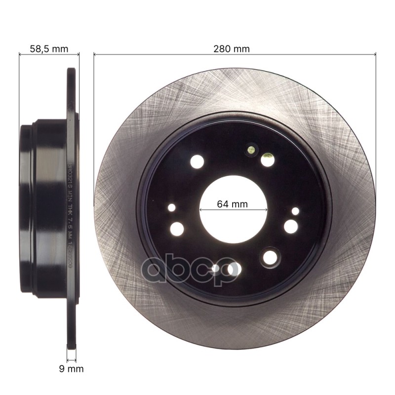 Диск тормозной задний AVANTECH 42510-S9A-N00 / 42510-SCA-E00
