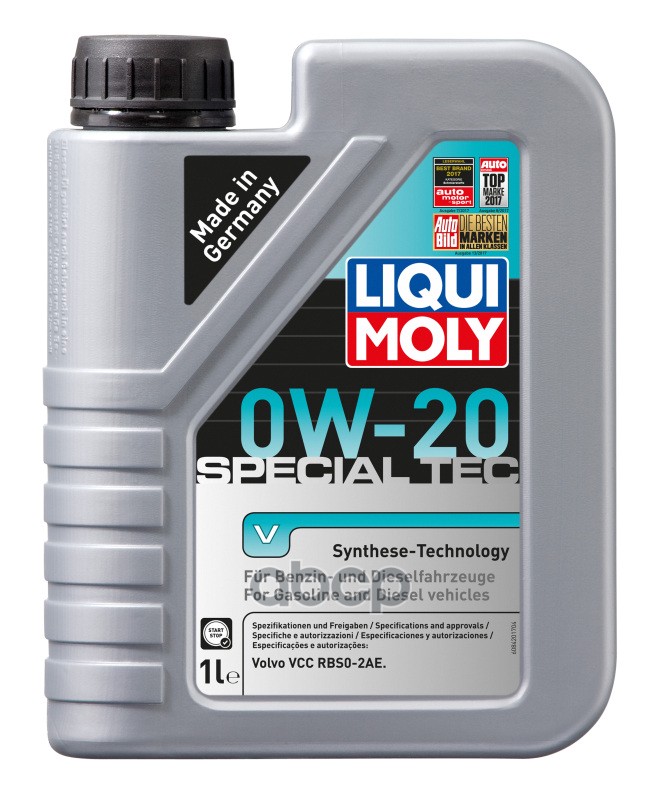 LIQUI MOLY Liquimoly 0W20 Special Tec V (1L) Масло Мотор.! Синт Acea C5, Volvo Vcc Rbs0-2Ae