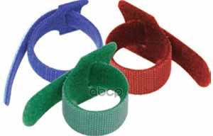 Хомут липучка 12 х 330 мм нейлоновый морозостойкий цветной 10 шт. Abro HLT-1333-R