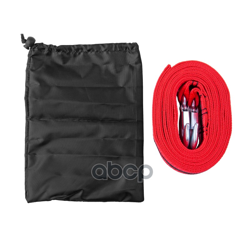 Трос буксировочный  7 т*5 м - лента с 2 крюками в коробке с чехлом