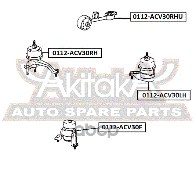 Подушка двигателя передняя at TOYOTA CAMRY ACV3#/MCV3# 2001-2006