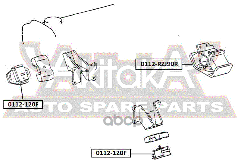 Подушка двигателя задняя TOYOTA LAND CRUISER PRADO 90 1996-2002