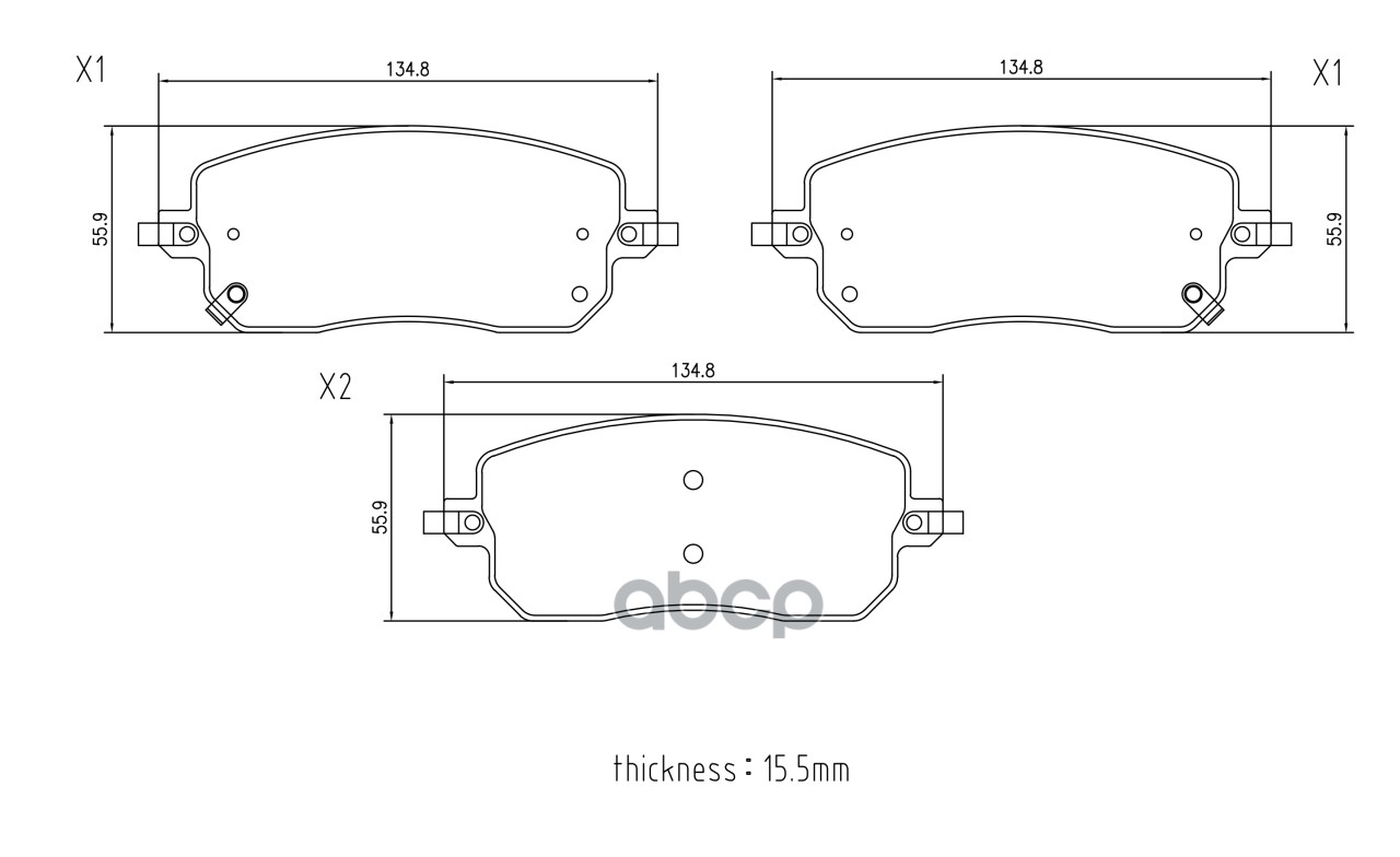 Колодка тормозная Haval JOLION 21- передняя к-т 4шт.