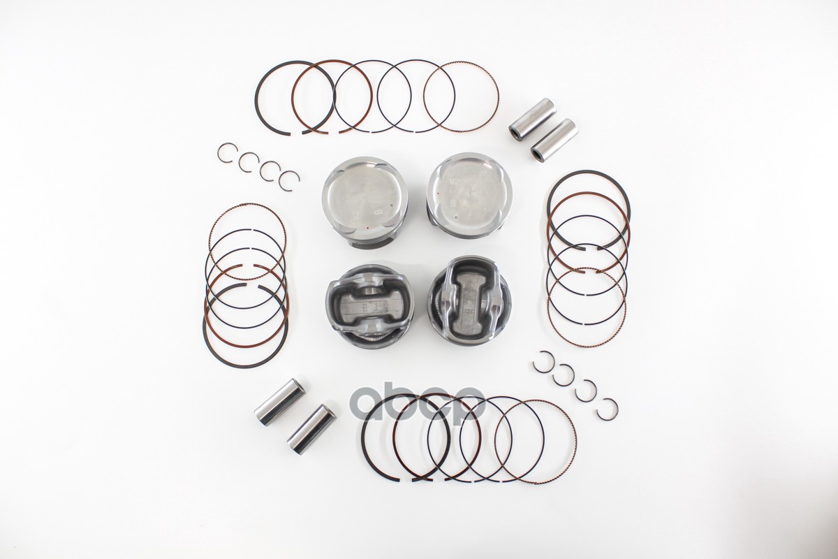 Поршень + кольца G4NA (230412E000 + 230402E000) (+0,5 мм.) (комплект 4 шт.)