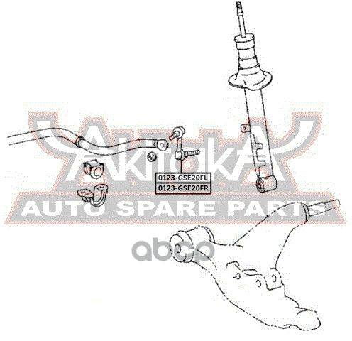 Тяга стабилизатора передняя левая TOYOTA CROWN/MAJESTA GRS18#/UZS18# 2003-2008