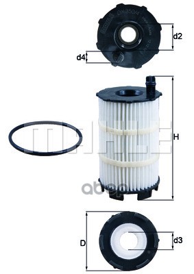 Фильтр масл.AUDI A4,A6,A8,Q7/VW TOUAREG 4.2FSi 2005=> Mahle/Knecht арт. OX350/4D