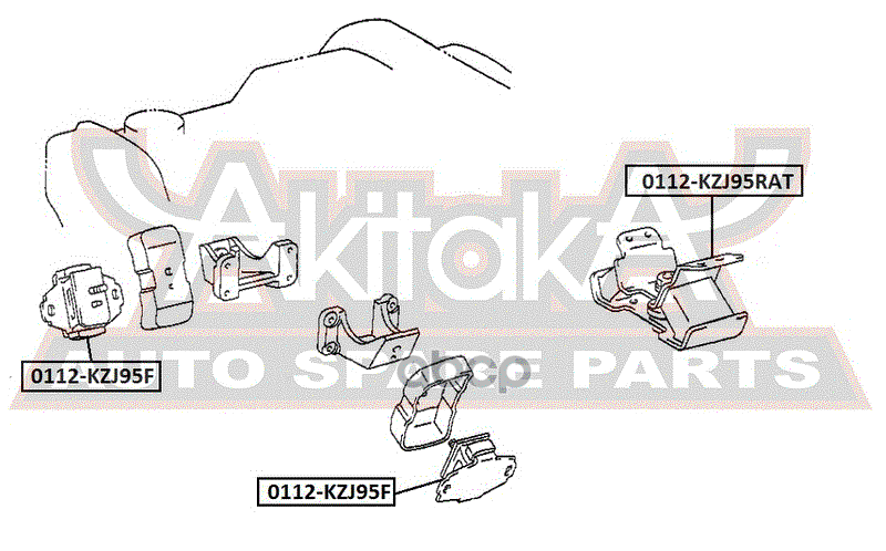 ПОДУШКА ДВИГАТЕЛЯ ЗАДНЯЯ 1KDFTV/1KZTE