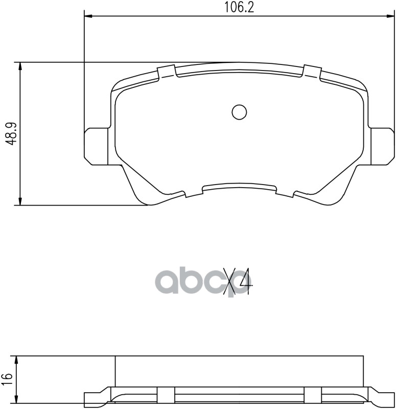 Комплект задних тормозных колодок, дисковый тормоз