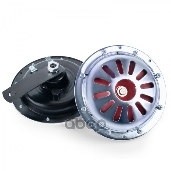 Сигнал звуковой 12 В (диски) 335/435Гц 125 мм хром/красный AVS Electric 43307