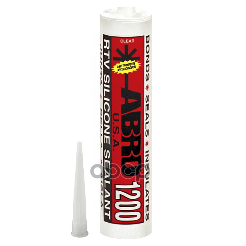 Герметик силиконовый ABRO прозрачный 310мл (под пистолет) ABRO