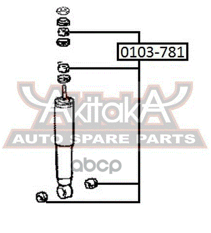 Втулка заднего амортизатора TOYOTA Land Cruiser J7/J80 87-99/ J6 87-90