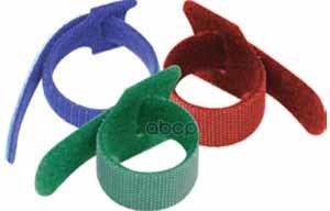 Хомут липучка 12 х 330 мм нейлоновый морозостойкий цветной 10 шт. Abro HLT-1333-R