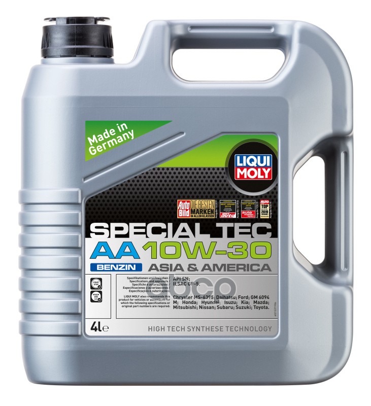 LIQUI MOLY Liquimoly 10W30 Special Tec Aa Benzin (4L) Масло Мот.!Синapi Sn Plus+Rc,Ilsac Gf-5,Chrysler Ms-6395
