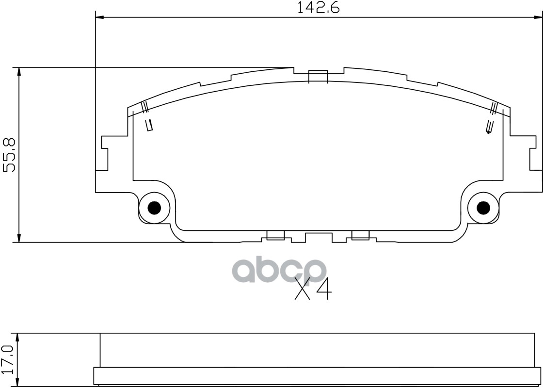 Комплект передних тормозных колодок, дисковый тормоз