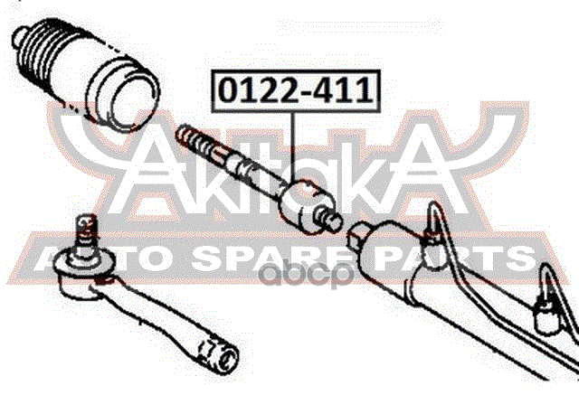 Тяга рулевая L/R (без наконечника) TOYOTA Avensis (T22) 1,6-2,0L (09/97-02/03)